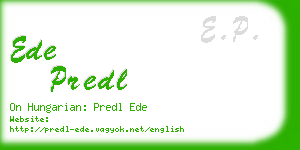 ede predl business card